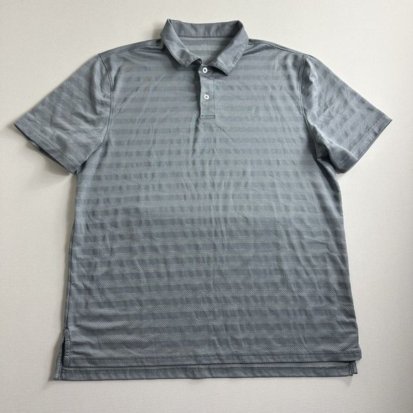 Southern Tide Golf Polo Shirt Men Size Large Nylon Performance Wick Stretch Gray - Picture 1 of 8